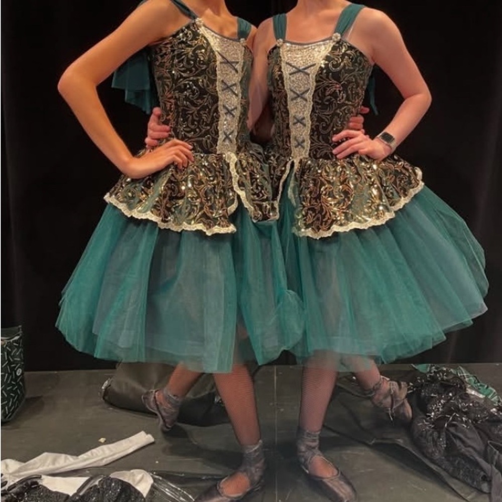 Weissman Green and Gold Theater Costume with Intricate Design, Medium Adult - Picture 7 of 7